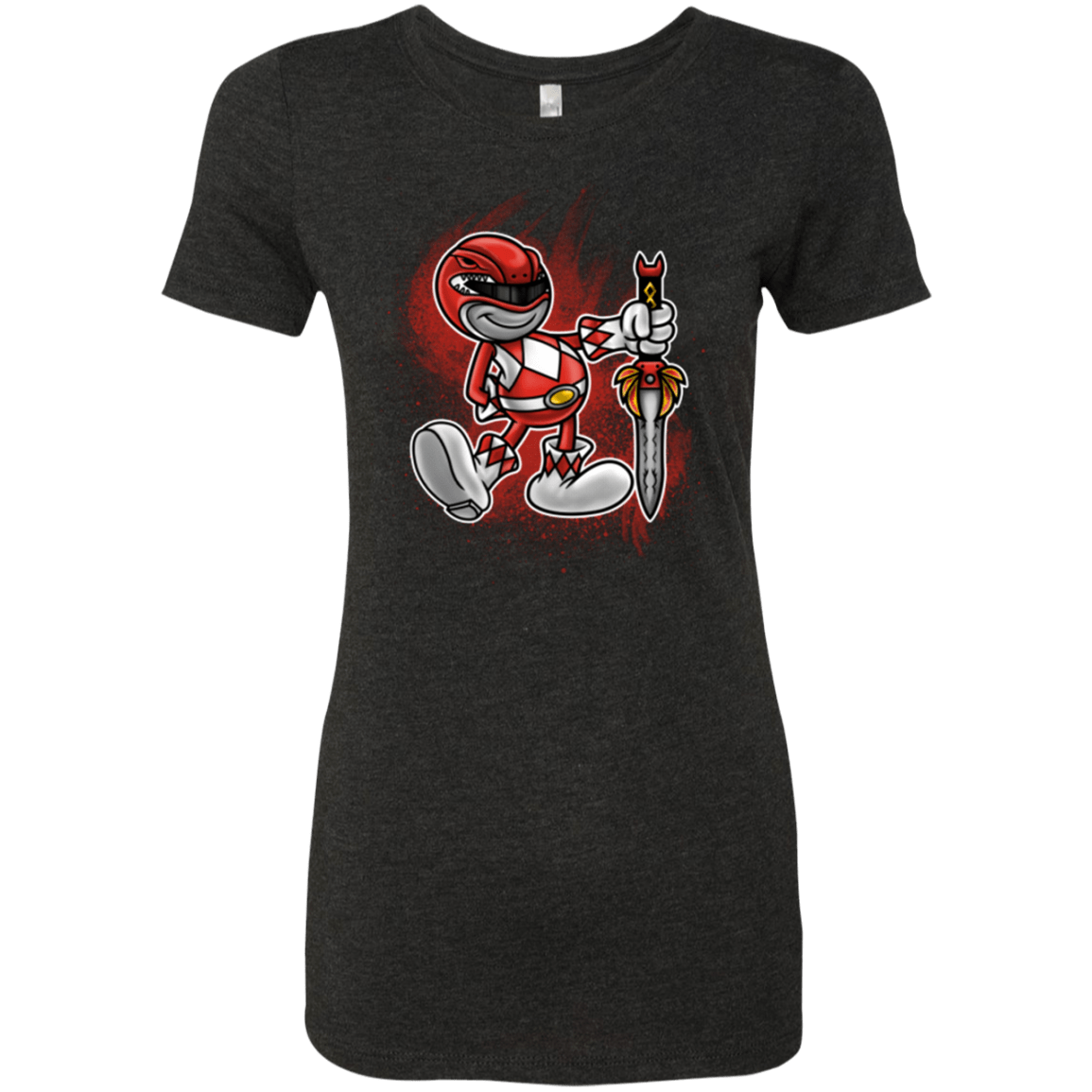 T-Shirts Vintage Black / Small Red Ranger Artwork Women's Triblend T-Shirt