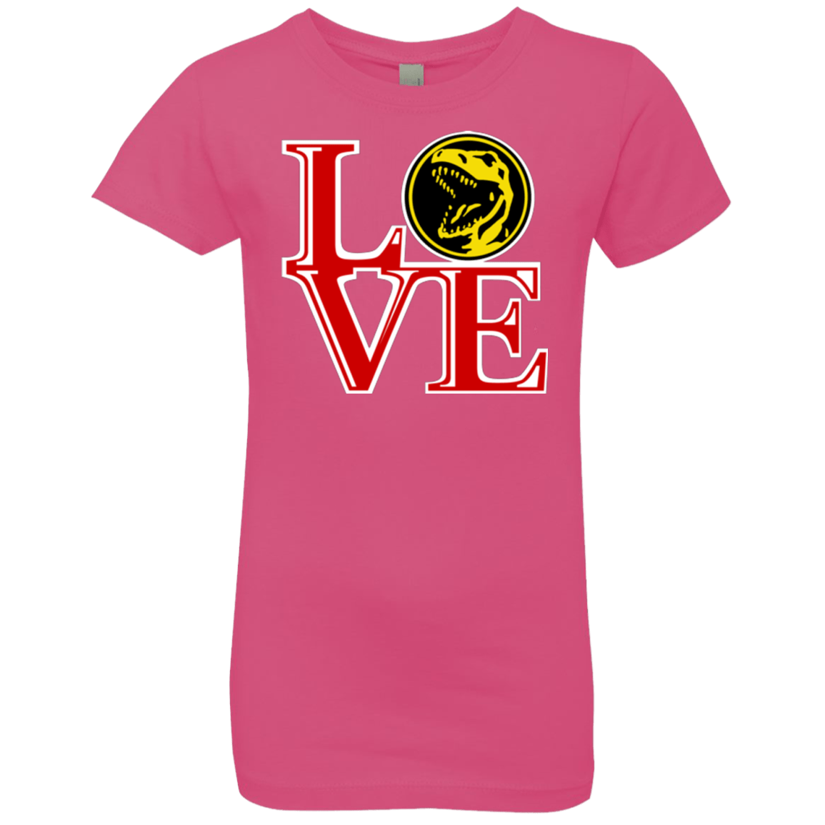 T-Shirts Hot Pink / YXS Red Ranger LOVE Girls Premium T-Shirt