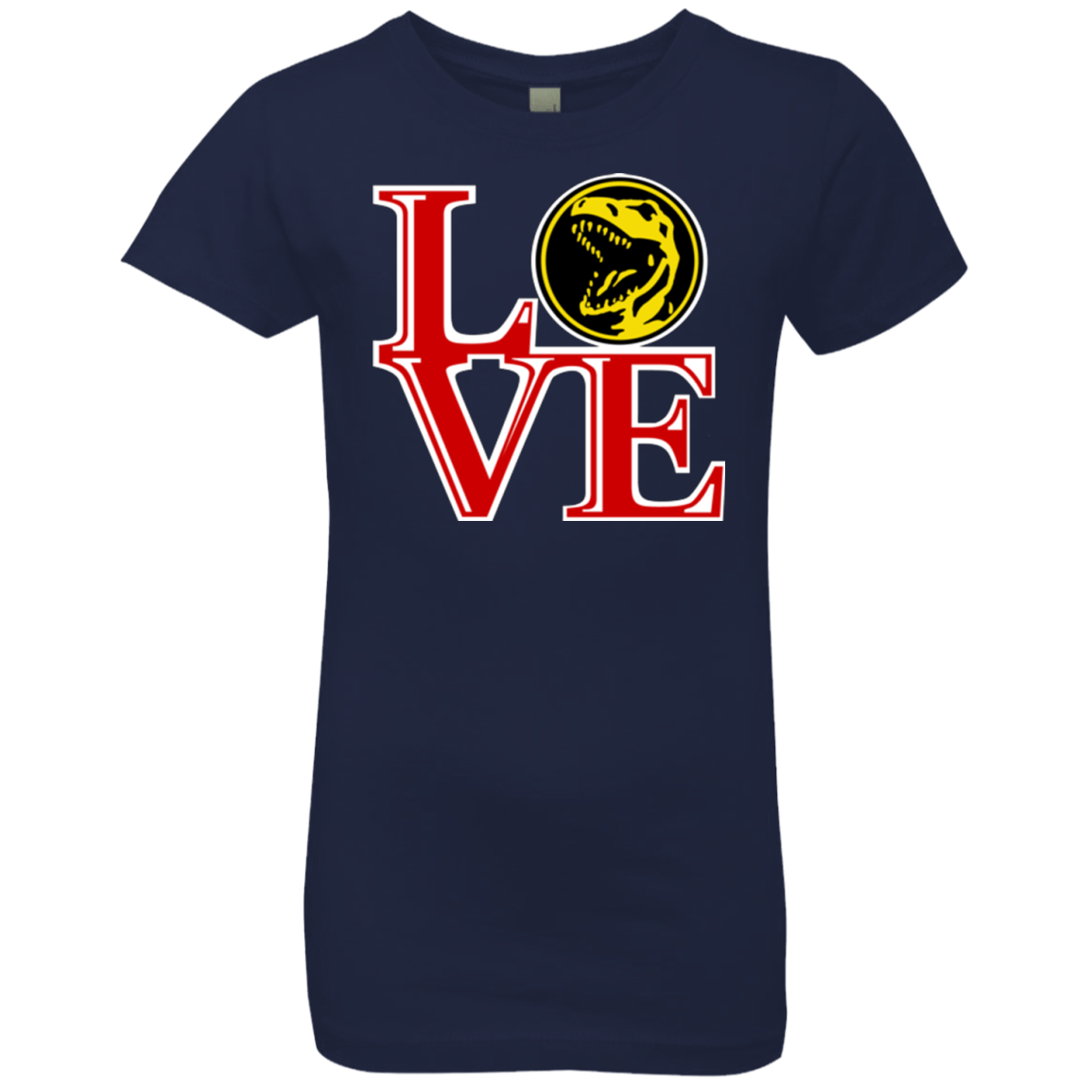 T-Shirts Midnight Navy / YXS Red Ranger LOVE Girls Premium T-Shirt