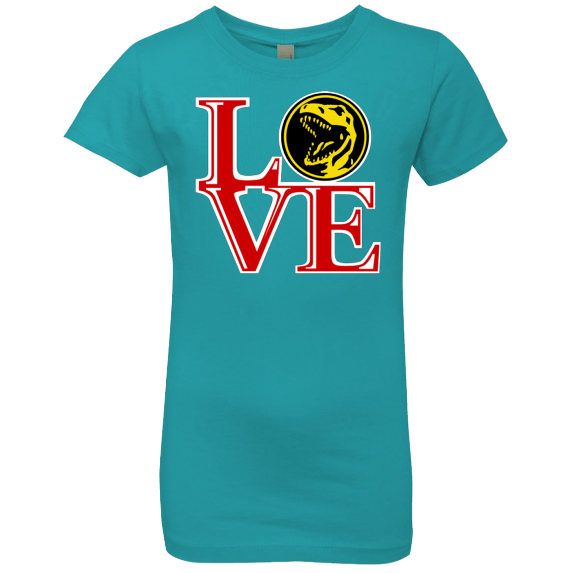 T-Shirts Tahiti Blue / YXS Red Ranger LOVE Girls Premium T-Shirt
