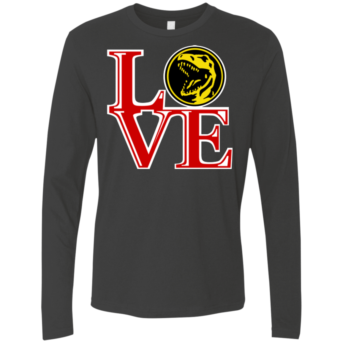 T-Shirts Heavy Metal / Small Red Ranger LOVE Men's Premium Long Sleeve