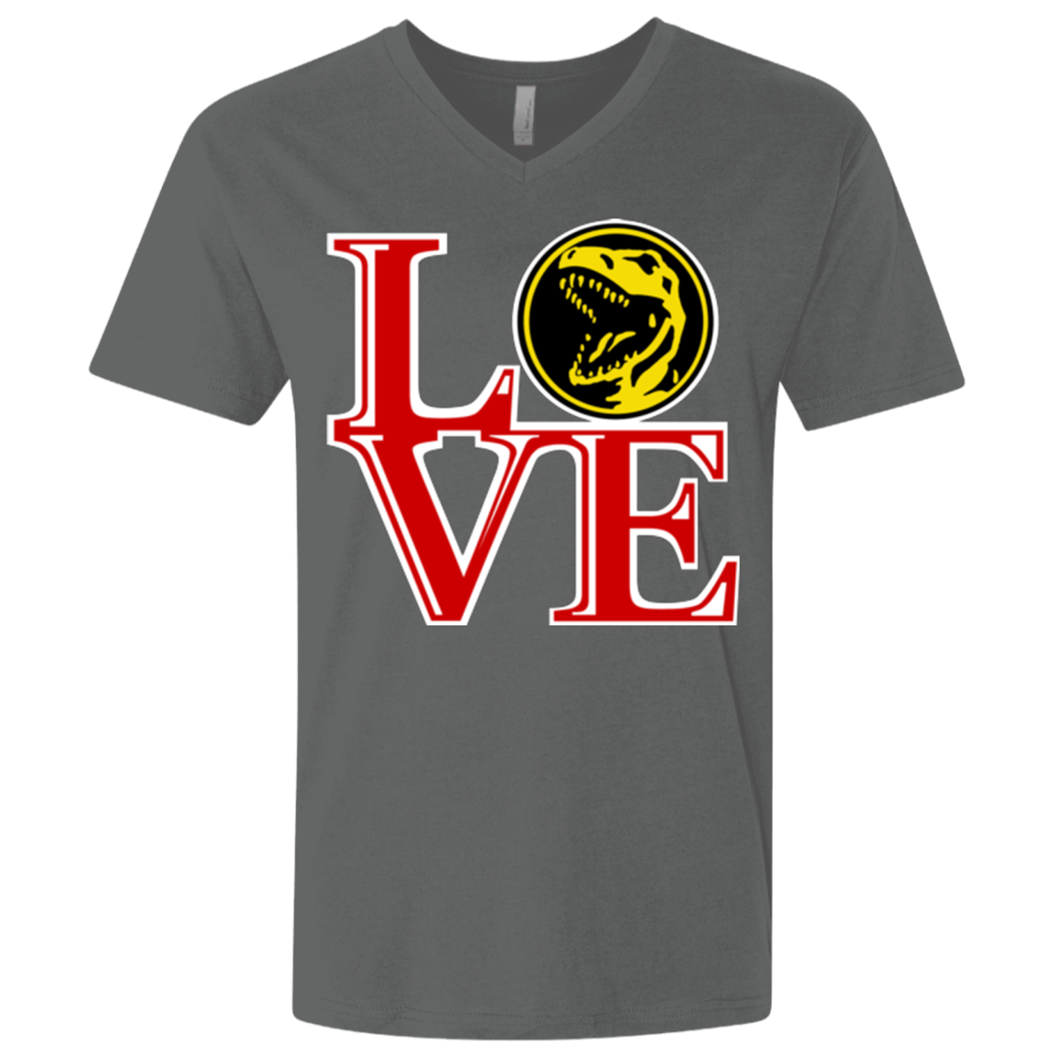 T-Shirts Heavy Metal / X-Small Red Ranger LOVE Men's Premium V-Neck