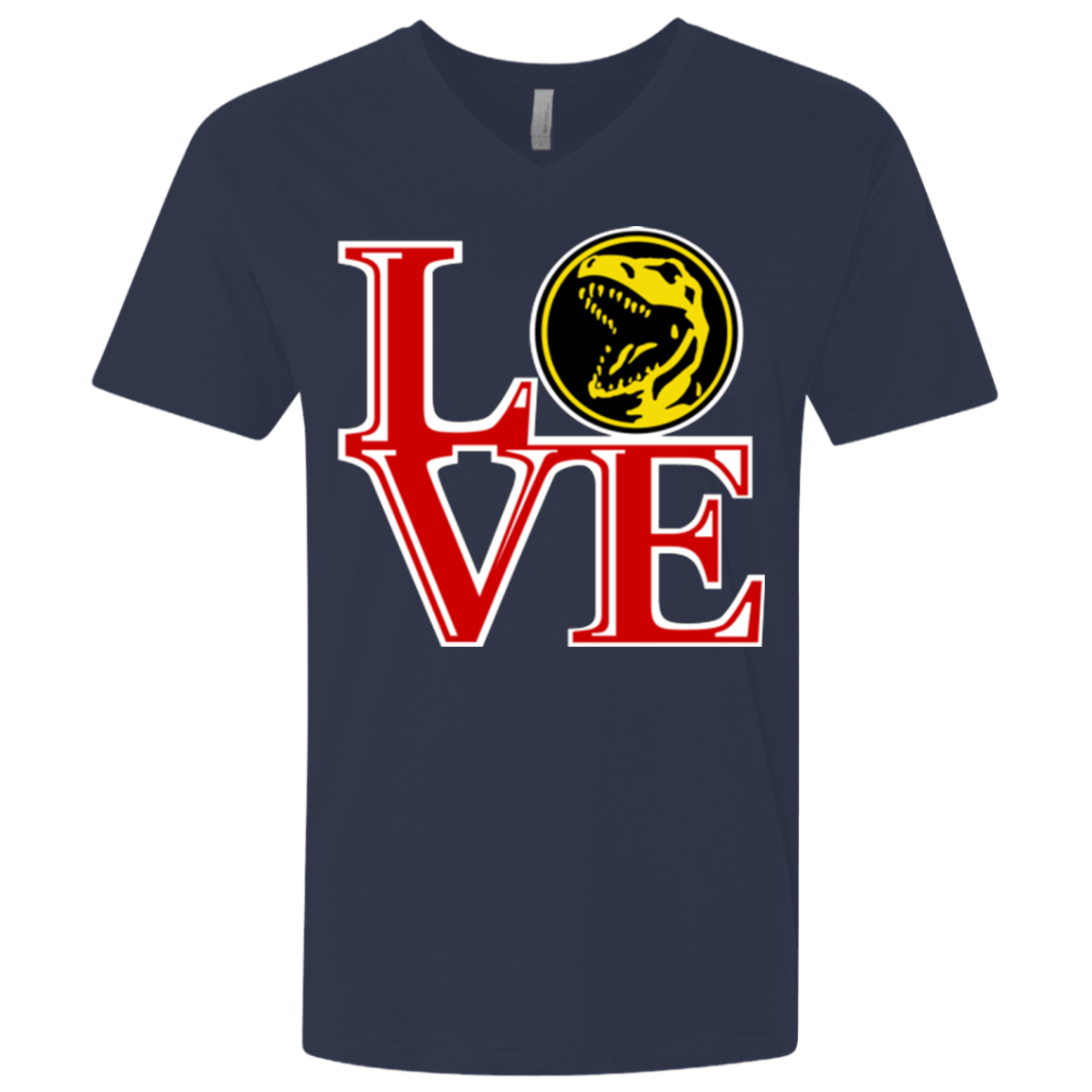 T-Shirts Midnight Navy / X-Small Red Ranger LOVE Men's Premium V-Neck
