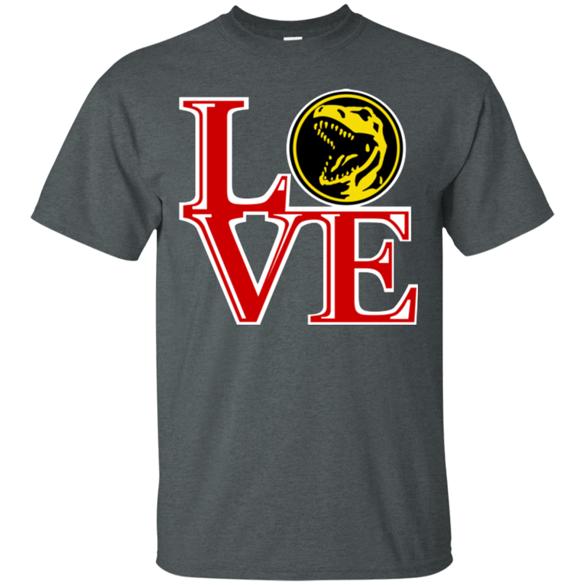 T-Shirts Dark Heather / Small Red Ranger LOVE T-Shirt