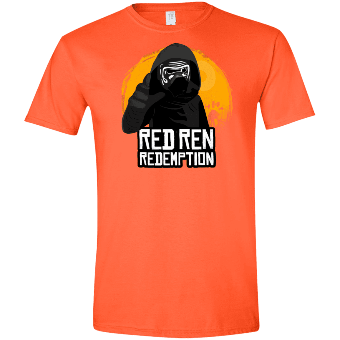 T-Shirts Orange / S Red Ren Men's Semi-Fitted Softstyle