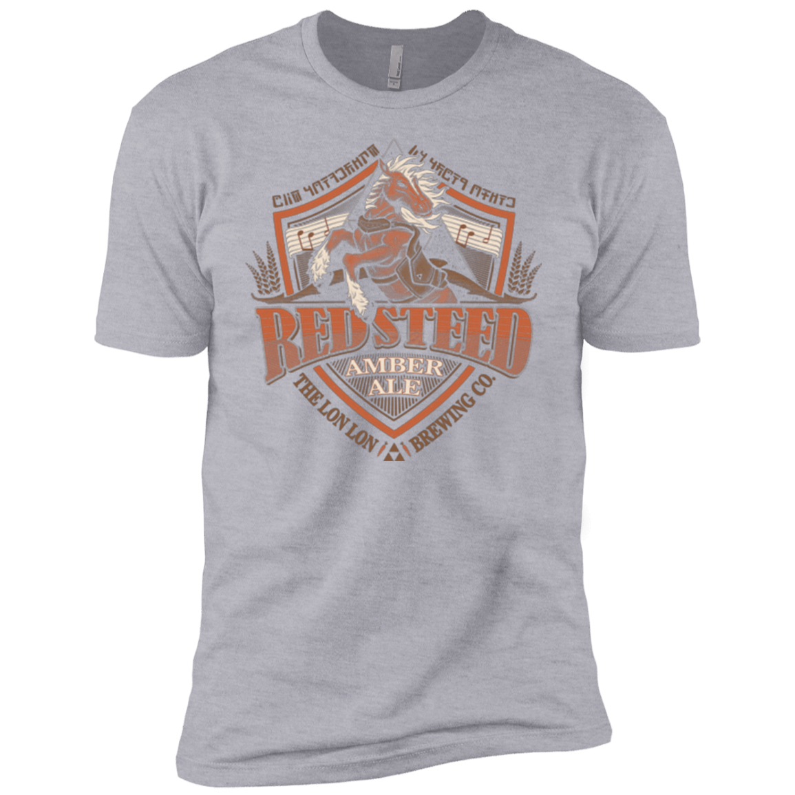 T-Shirts Heather Grey / YXS Red Steed Amber Ale Boys Premium T-Shirt