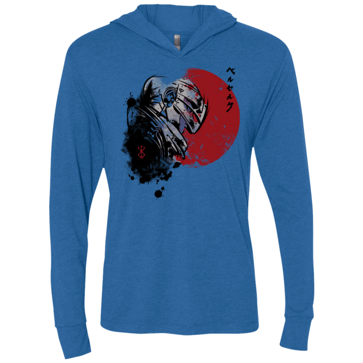 T-Shirts Vintage Royal / X-Small Red Sun Guts Triblend Long Sleeve Hoodie Tee