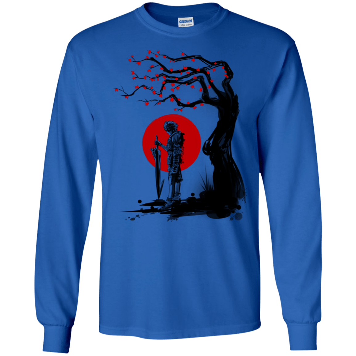 T-Shirts Royal / S Red Sun in Zanarkand Men's Long Sleeve T-Shirt