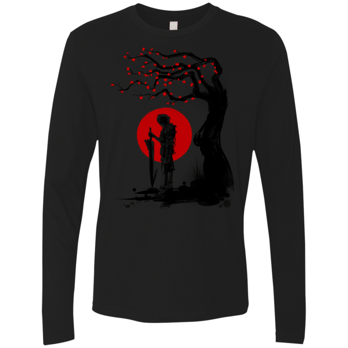 T-Shirts Black / S Red Sun in Zanarkand Men's Premium Long Sleeve