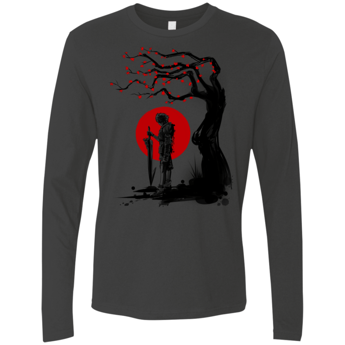 T-Shirts Heavy Metal / S Red Sun in Zanarkand Men's Premium Long Sleeve