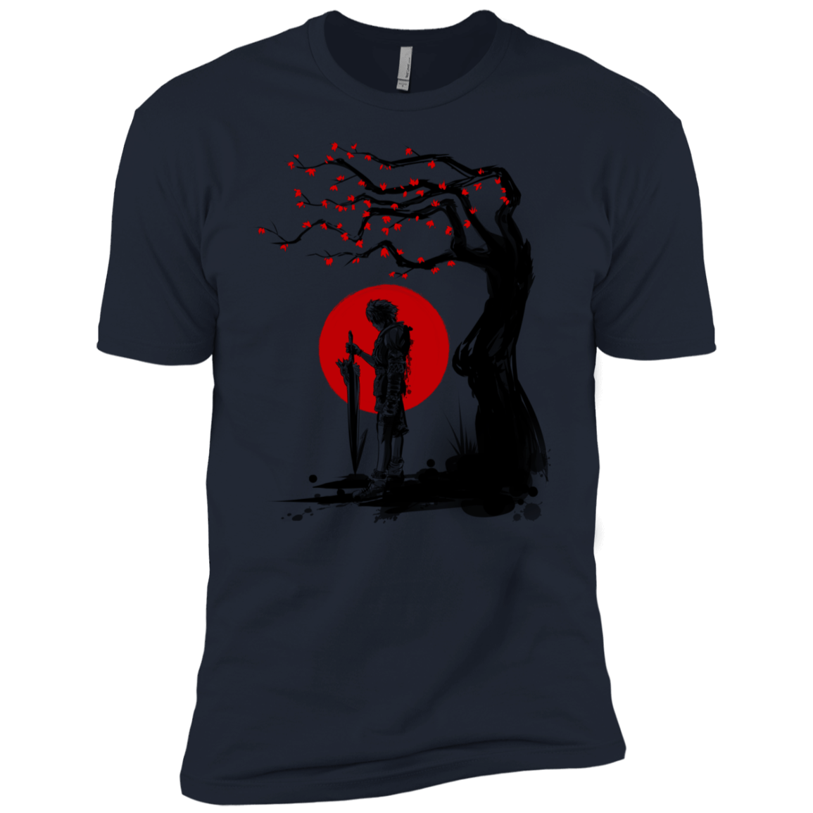 T-Shirts Midnight Navy / X-Small Red Sun in Zanarkand Men's Premium T-Shirt