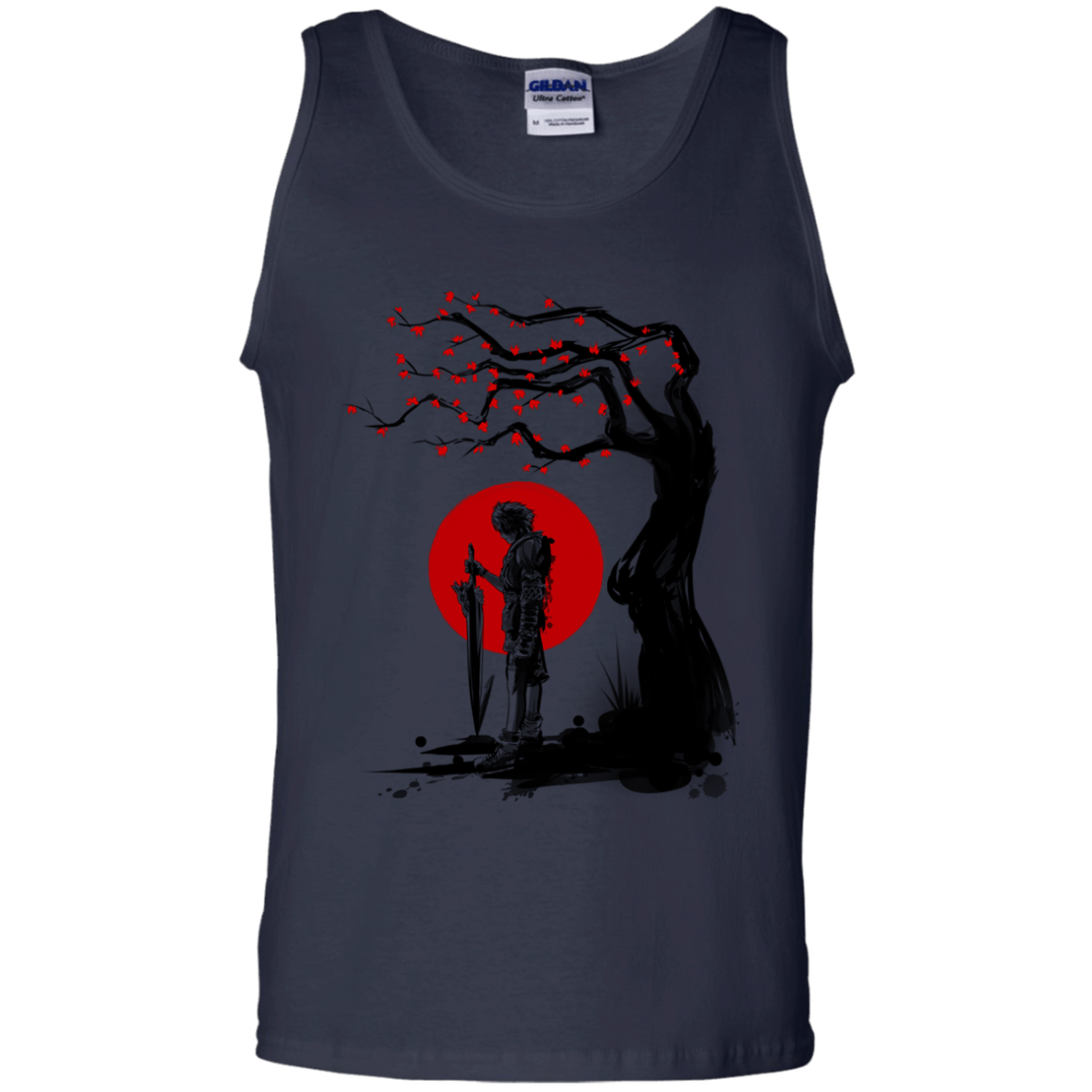 T-Shirts Navy / S Red Sun in Zanarkand Men's Tank Top
