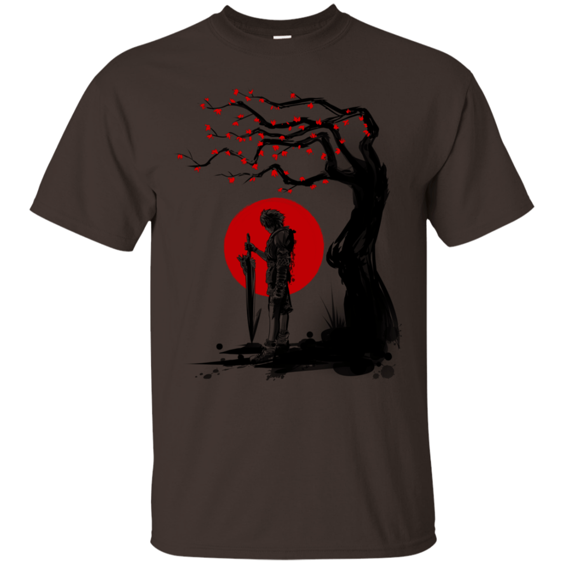 T-Shirts Dark Chocolate / S Red Sun in Zanarkand T-Shirt