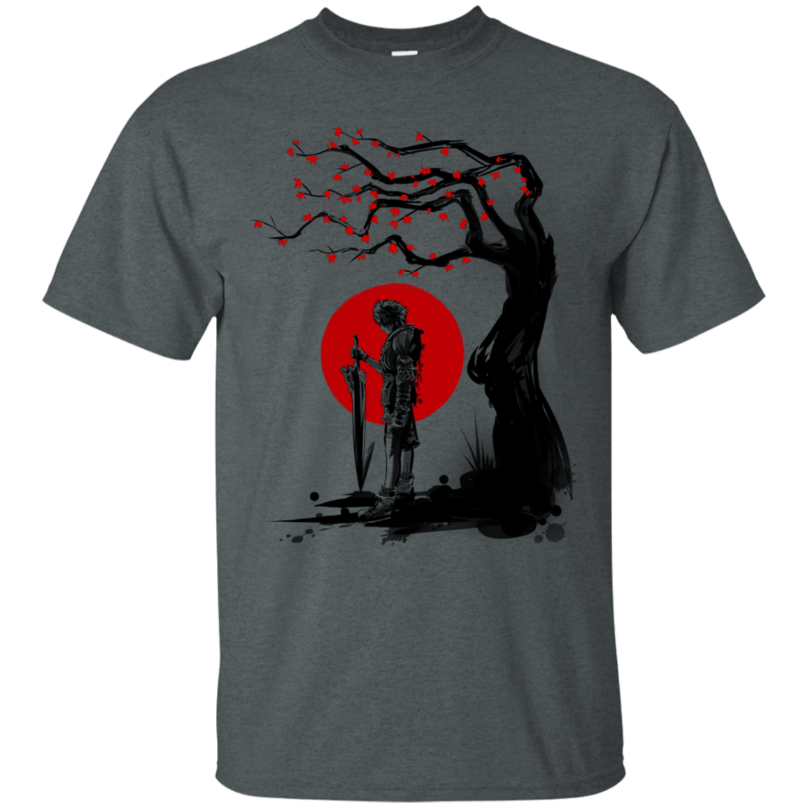 T-Shirts Dark Heather / S Red Sun in Zanarkand T-Shirt