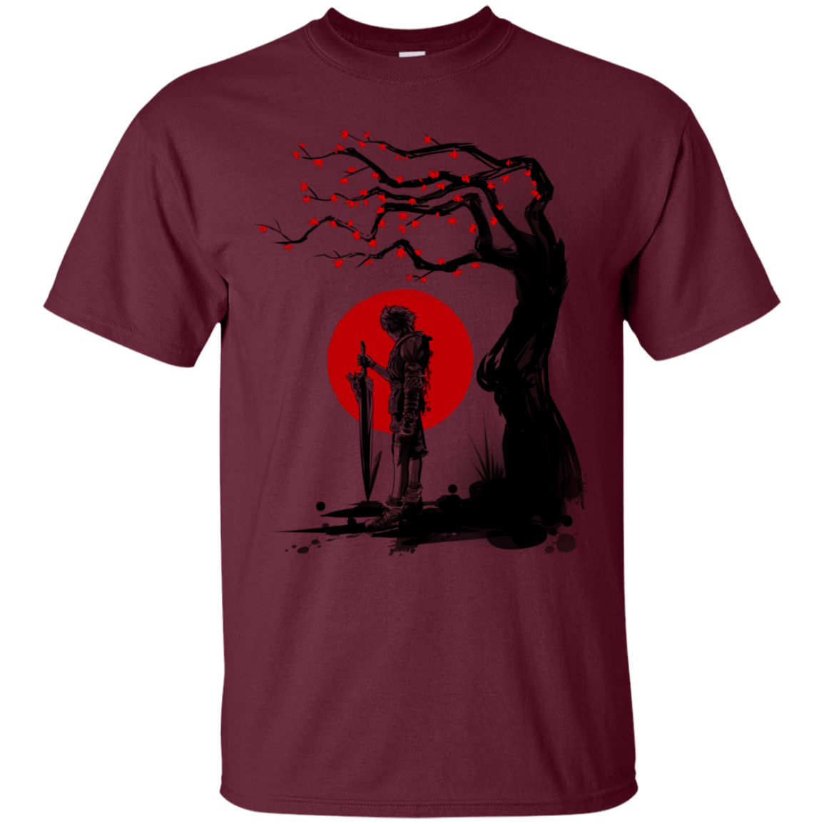 T-Shirts Maroon / S Red Sun in Zanarkand T-Shirt