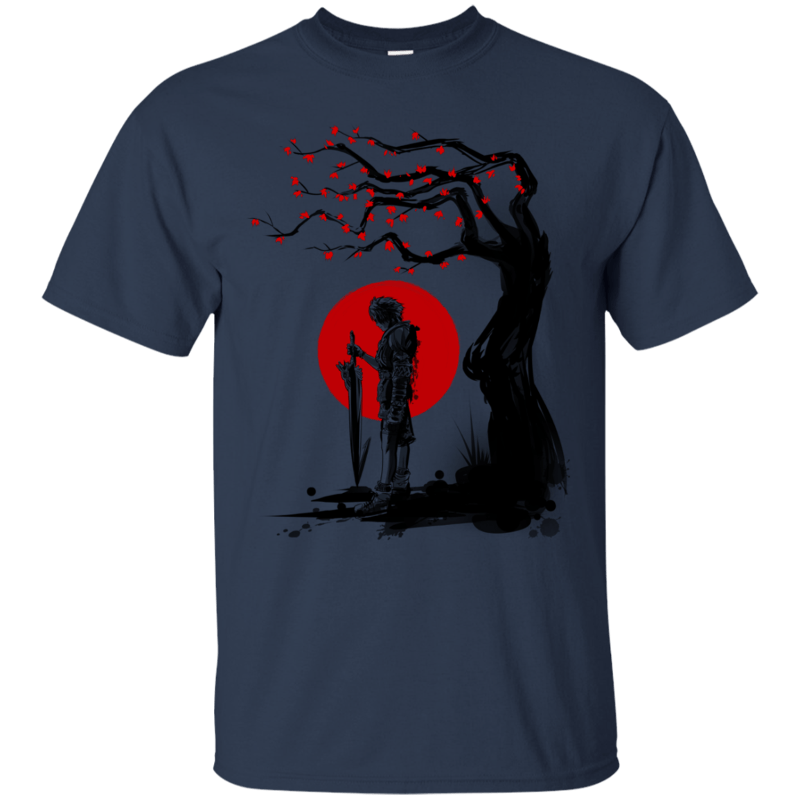 T-Shirts Navy / S Red Sun in Zanarkand T-Shirt
