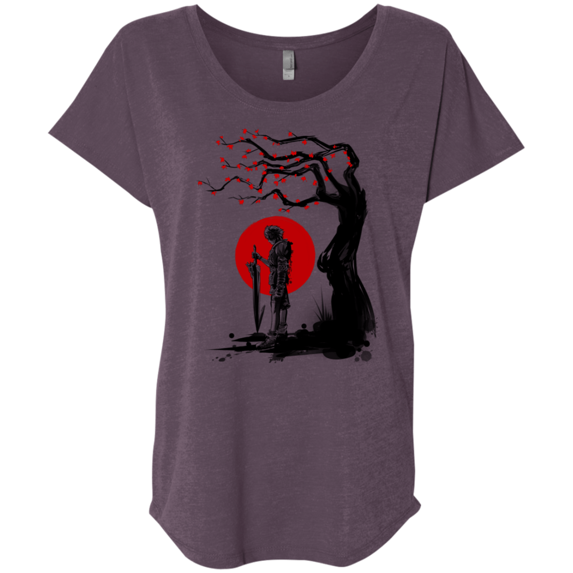 T-Shirts Vintage Purple / X-Small Red Sun in Zanarkand Triblend Dolman Sleeve