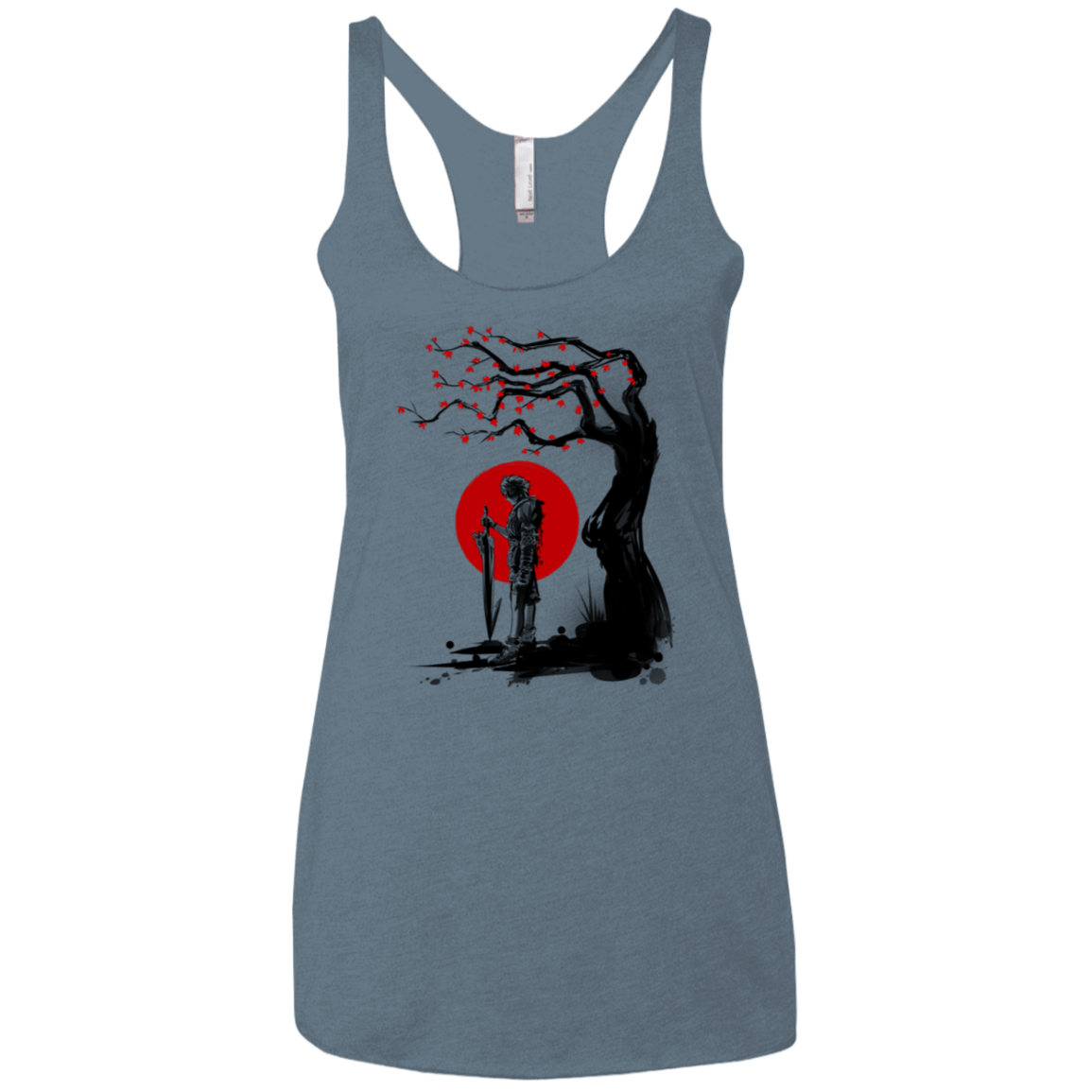 T-Shirts Indigo / X-Small Red Sun in Zanarkand Women's Triblend Racerback Tank