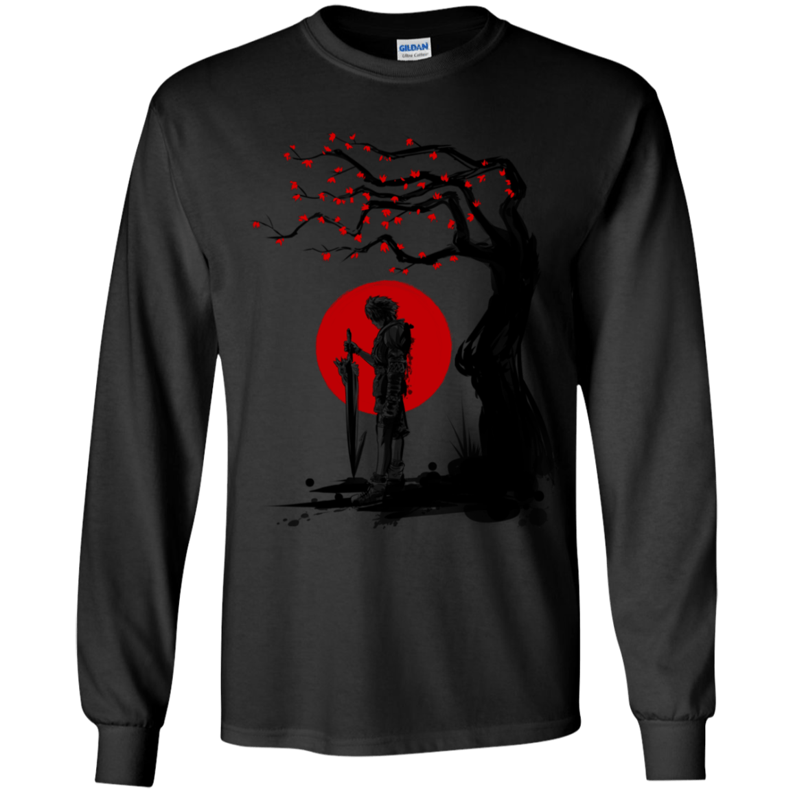 T-Shirts Black / YS Red Sun in Zanarkand Youth Long Sleeve T-Shirt
