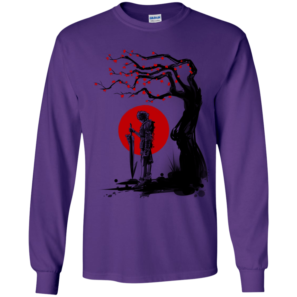T-Shirts Purple / YS Red Sun in Zanarkand Youth Long Sleeve T-Shirt