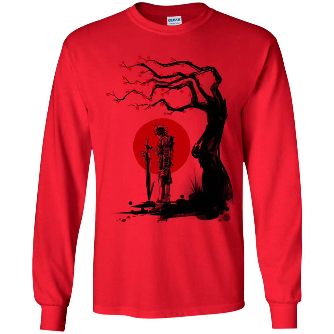 T-Shirts Red / YS Red Sun in Zanarkand Youth Long Sleeve T-Shirt