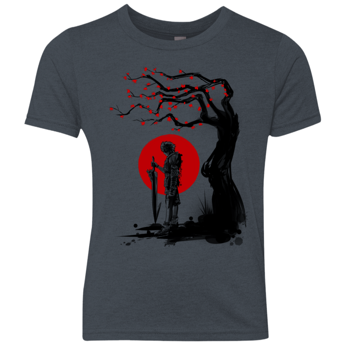 T-Shirts Vintage Navy / YXS Red Sun in Zanarkand Youth Triblend T-Shirt