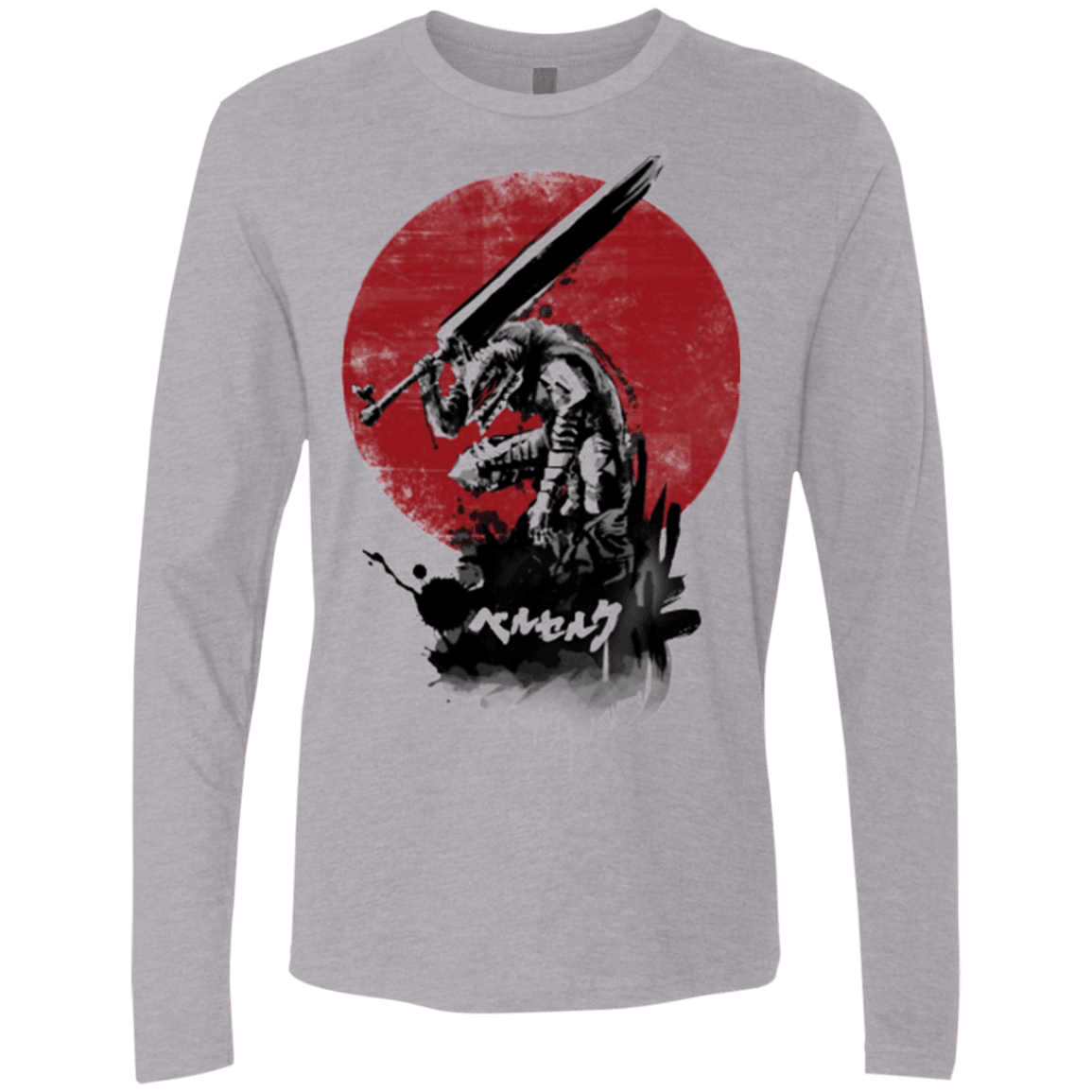 T-Shirts Heather Grey / Small Red Sun Swordsman Men's Premium Long Sleeve