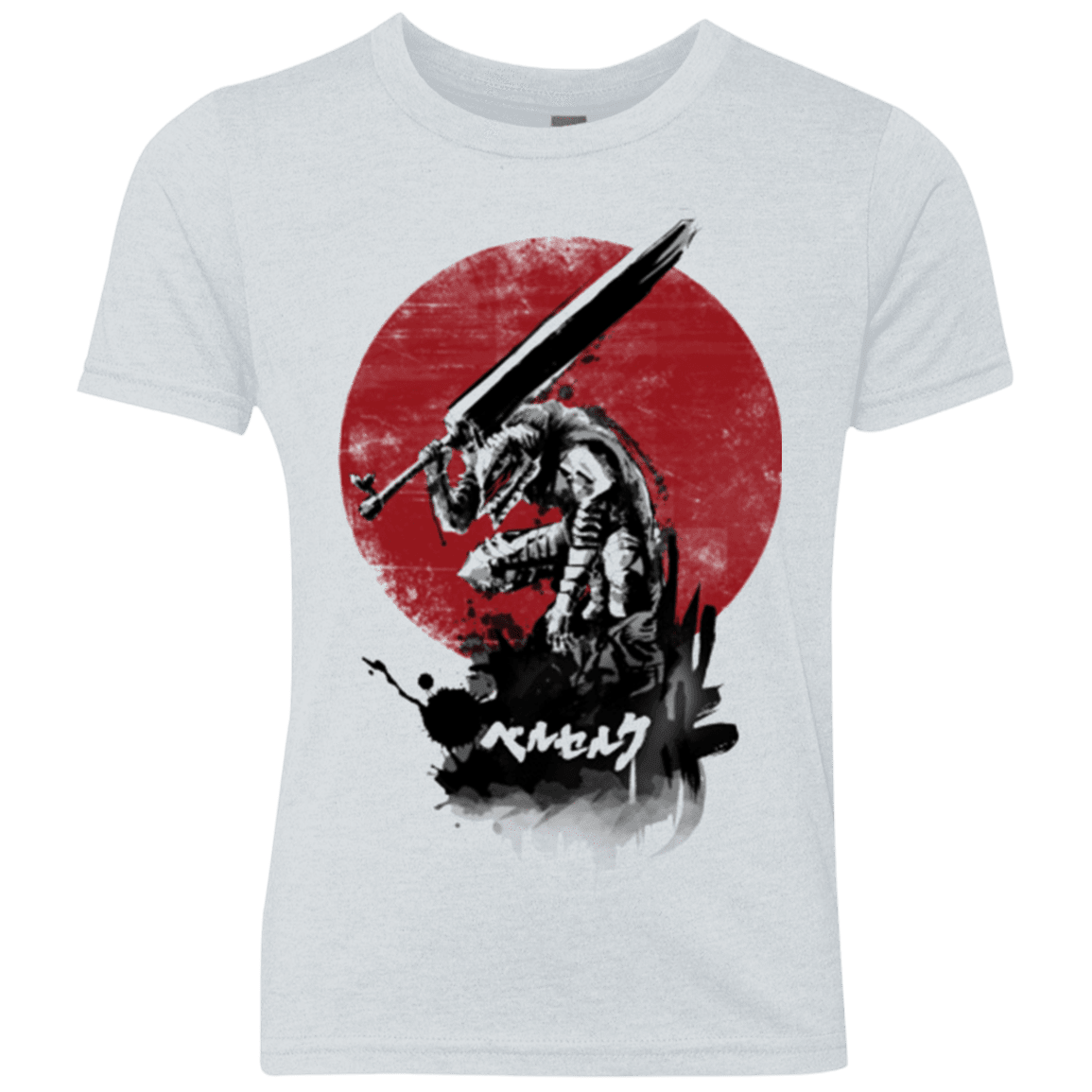 T-Shirts Heather White / YXS Red Sun Swordsman Youth Triblend T-Shirt