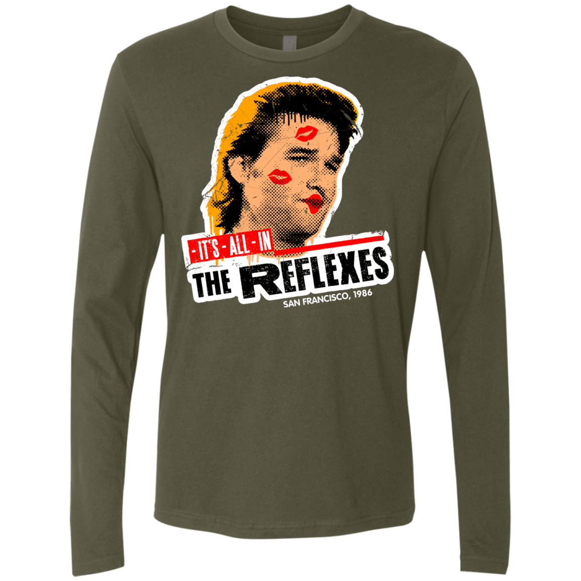 T-Shirts Military Green / Small Reflexes Men's Premium Long Sleeve
