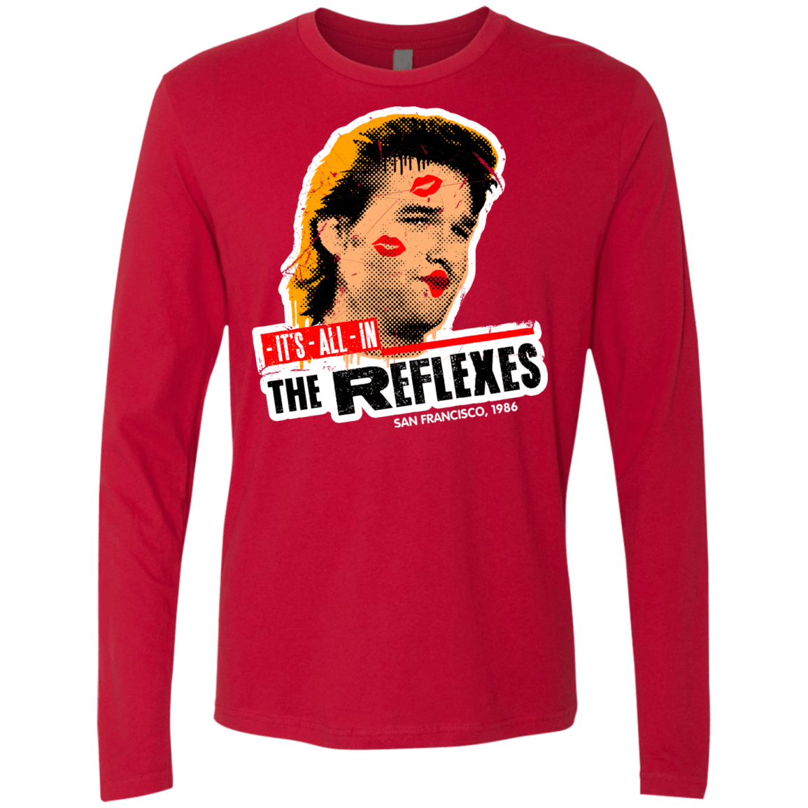 T-Shirts Red / Small Reflexes Men's Premium Long Sleeve