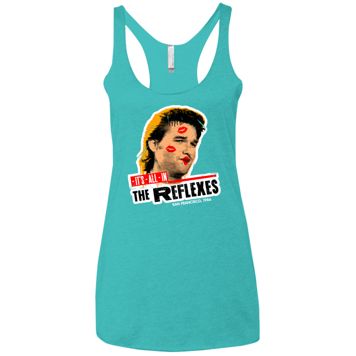 T-Shirts Tahiti Blue / X-Small Reflexes Women's Triblend Racerback Tank