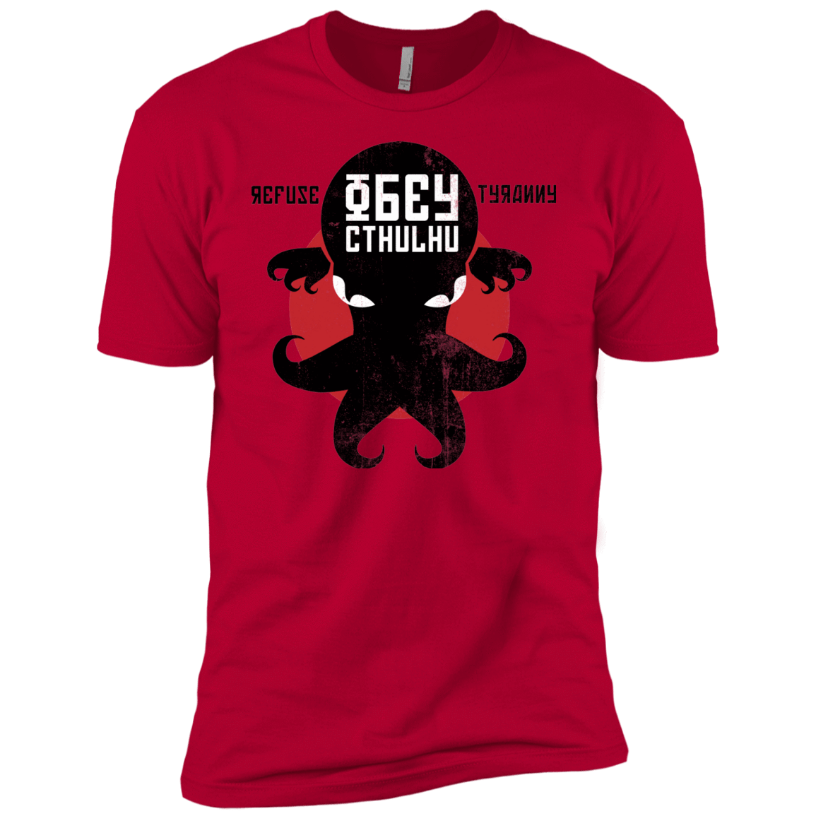 T-Shirts Red / YXS Refuse Tyranny, Obey Cthulhu Boys Premium T-Shirt