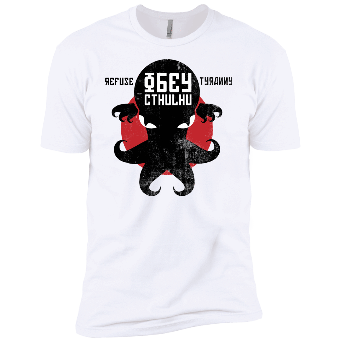 T-Shirts White / YXS Refuse Tyranny, Obey Cthulhu Boys Premium T-Shirt