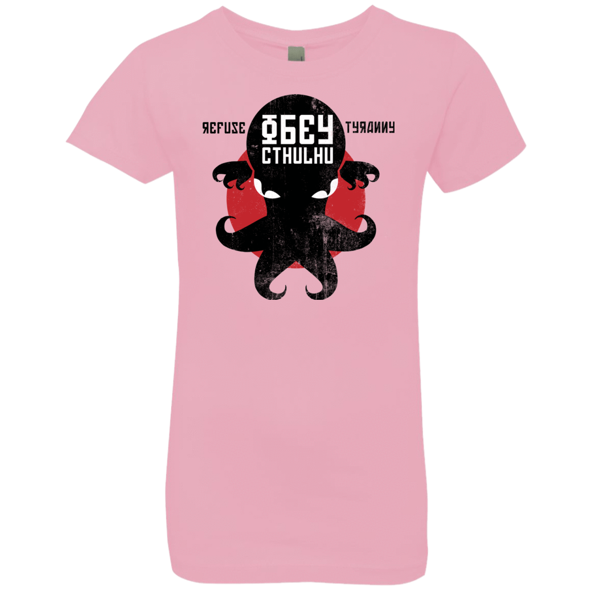 T-Shirts Light Pink / YXS Refuse Tyranny, Obey Cthulhu Girls Premium T-Shirt