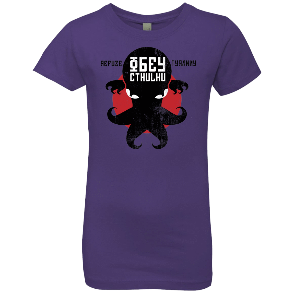 T-Shirts Purple Rush / YXS Refuse Tyranny, Obey Cthulhu Girls Premium T-Shirt