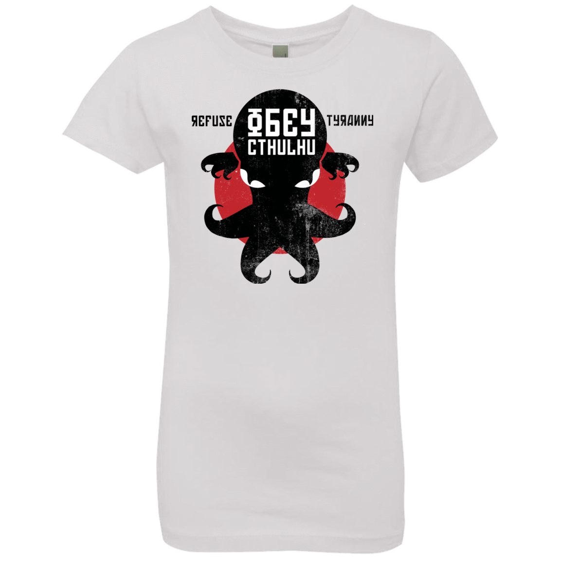 T-Shirts White / YXS Refuse Tyranny, Obey Cthulhu Girls Premium T-Shirt