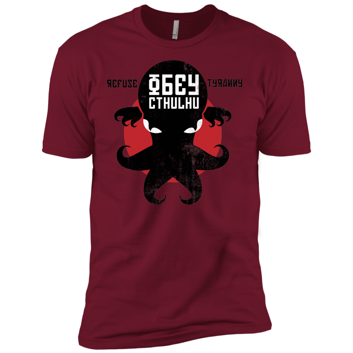 T-Shirts Cardinal / X-Small Refuse Tyranny, Obey Cthulhu Men's Premium T-Shirt