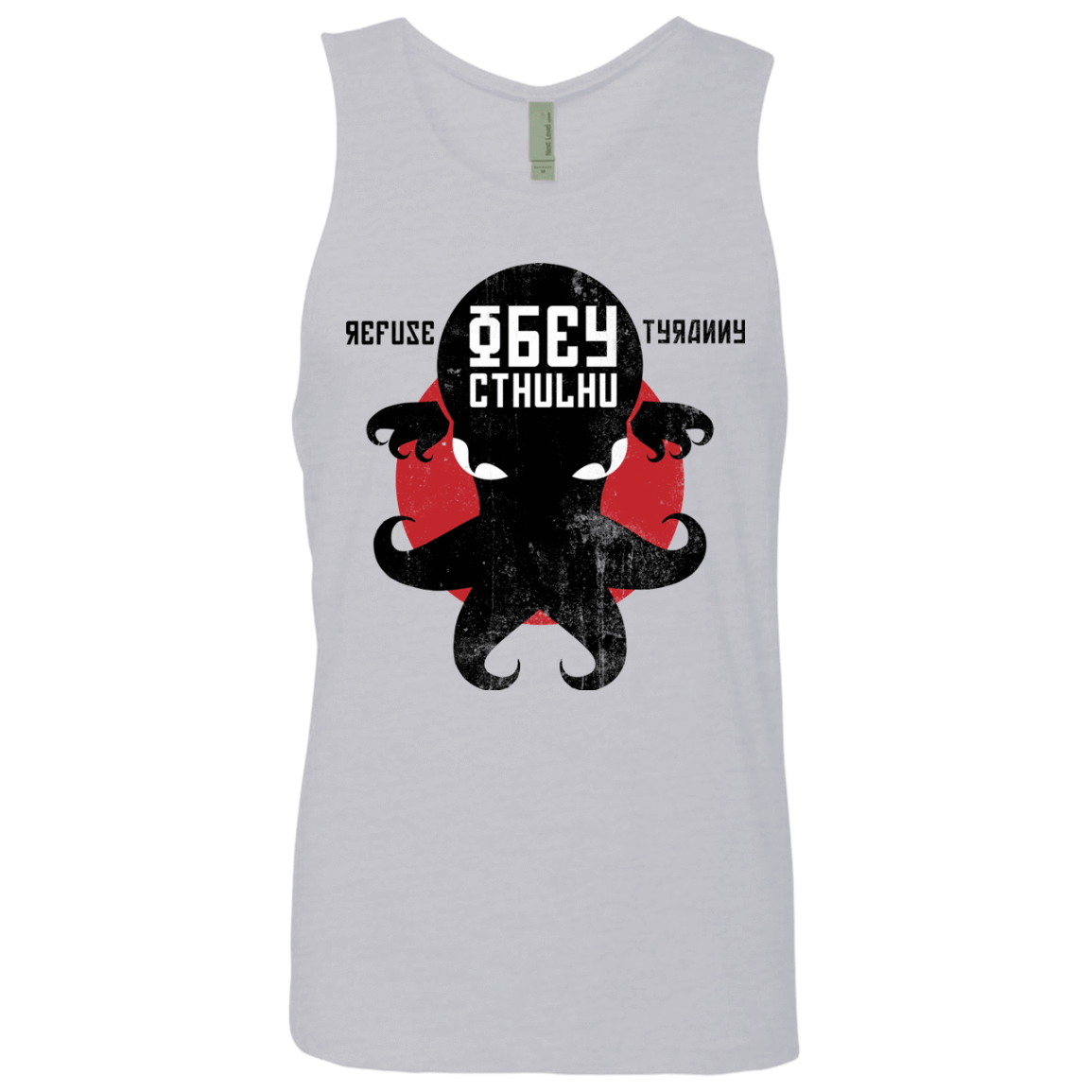 T-Shirts Heather Grey / Small Refuse Tyranny, Obey Cthulhu Men's Premium Tank Top