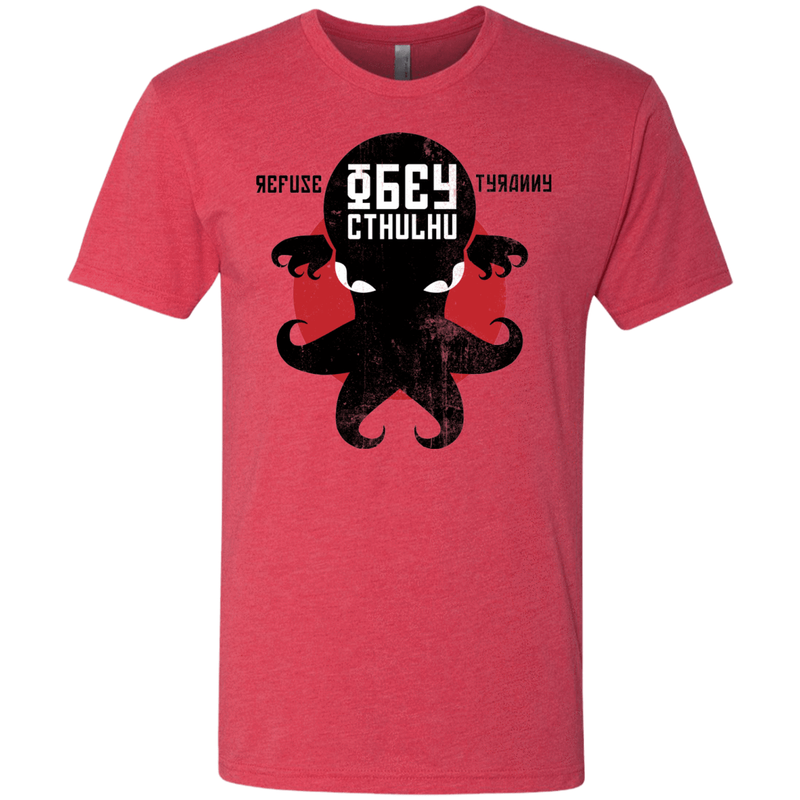 T-Shirts Vintage Red / Small Refuse Tyranny, Obey Cthulhu Men's Triblend T-Shirt