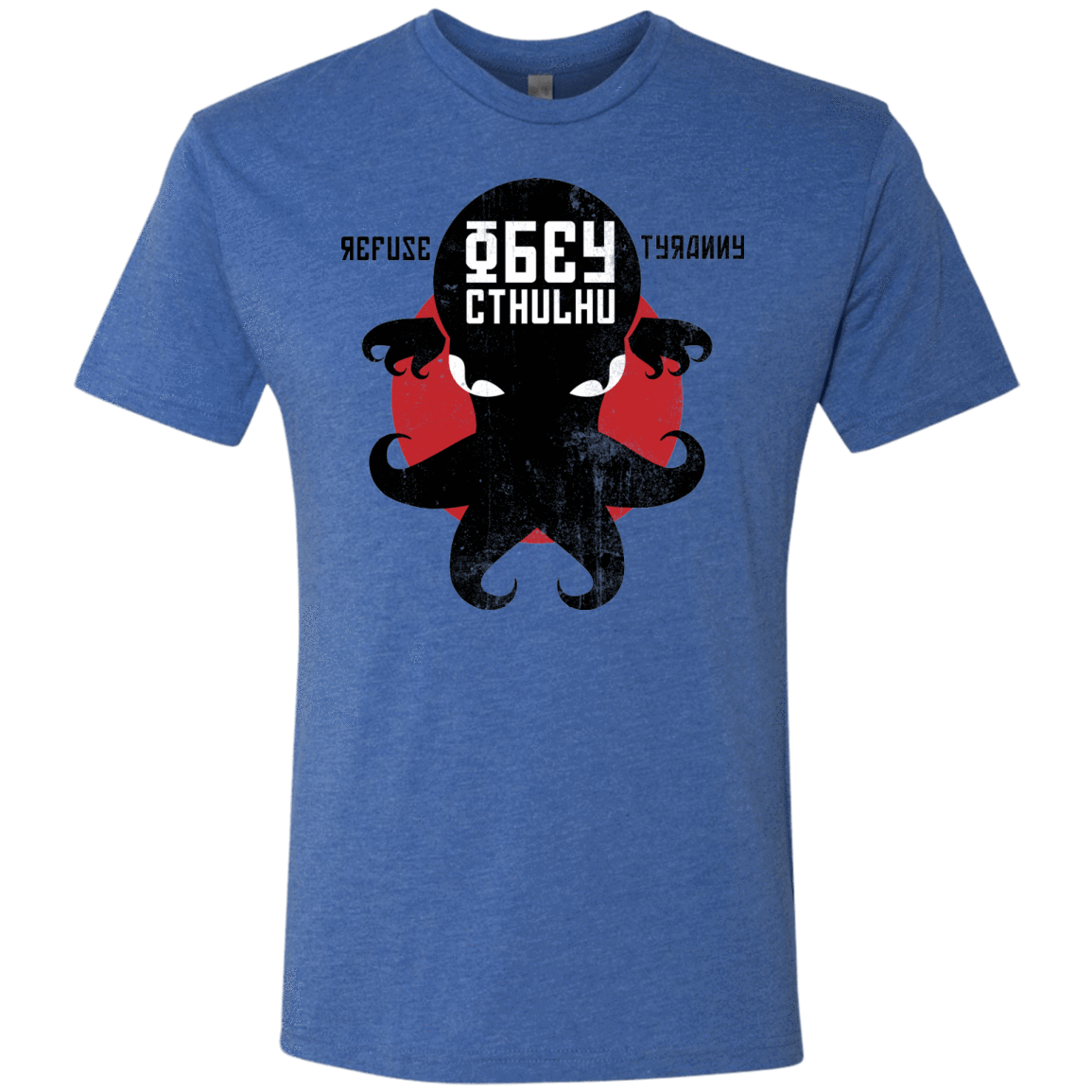 T-Shirts Vintage Royal / Small Refuse Tyranny, Obey Cthulhu Men's Triblend T-Shirt