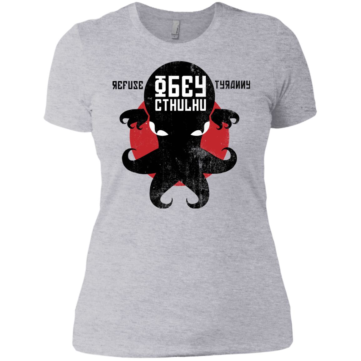 T-Shirts Heather Grey / X-Small Refuse Tyranny, Obey Cthulhu Women's Premium T-Shirt