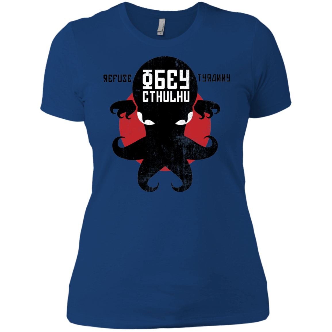T-Shirts Royal / X-Small Refuse Tyranny, Obey Cthulhu Women's Premium T-Shirt
