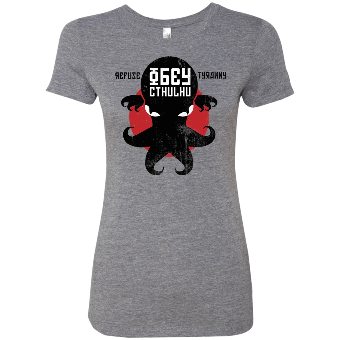 T-Shirts Premium Heather / Small Refuse Tyranny, Obey Cthulhu Women's Triblend T-Shirt
