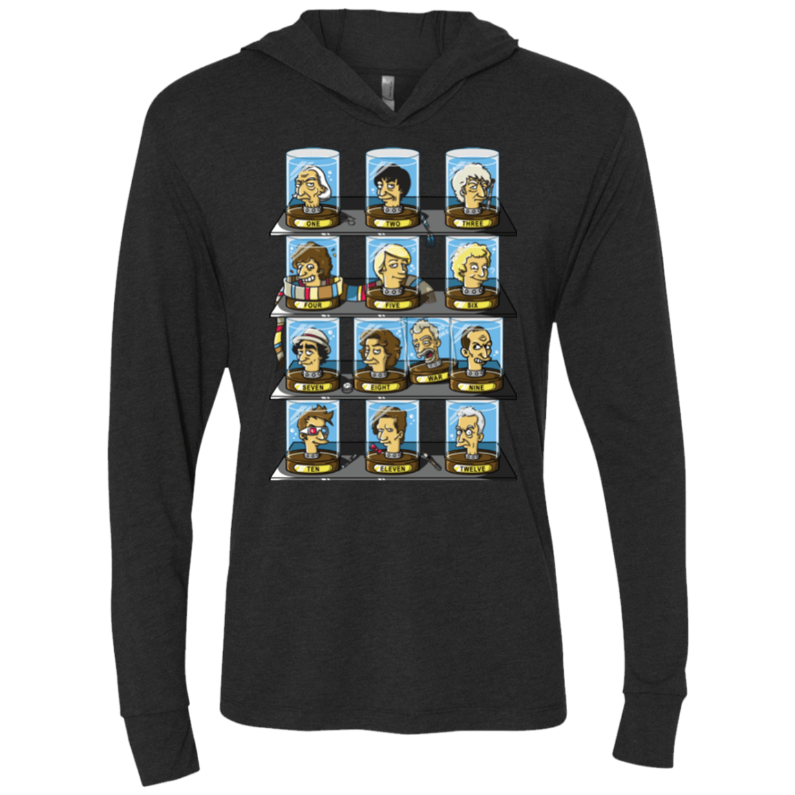 T-Shirts Vintage Black / X-Small Regen O Rama Triblend Long Sleeve Hoodie Tee