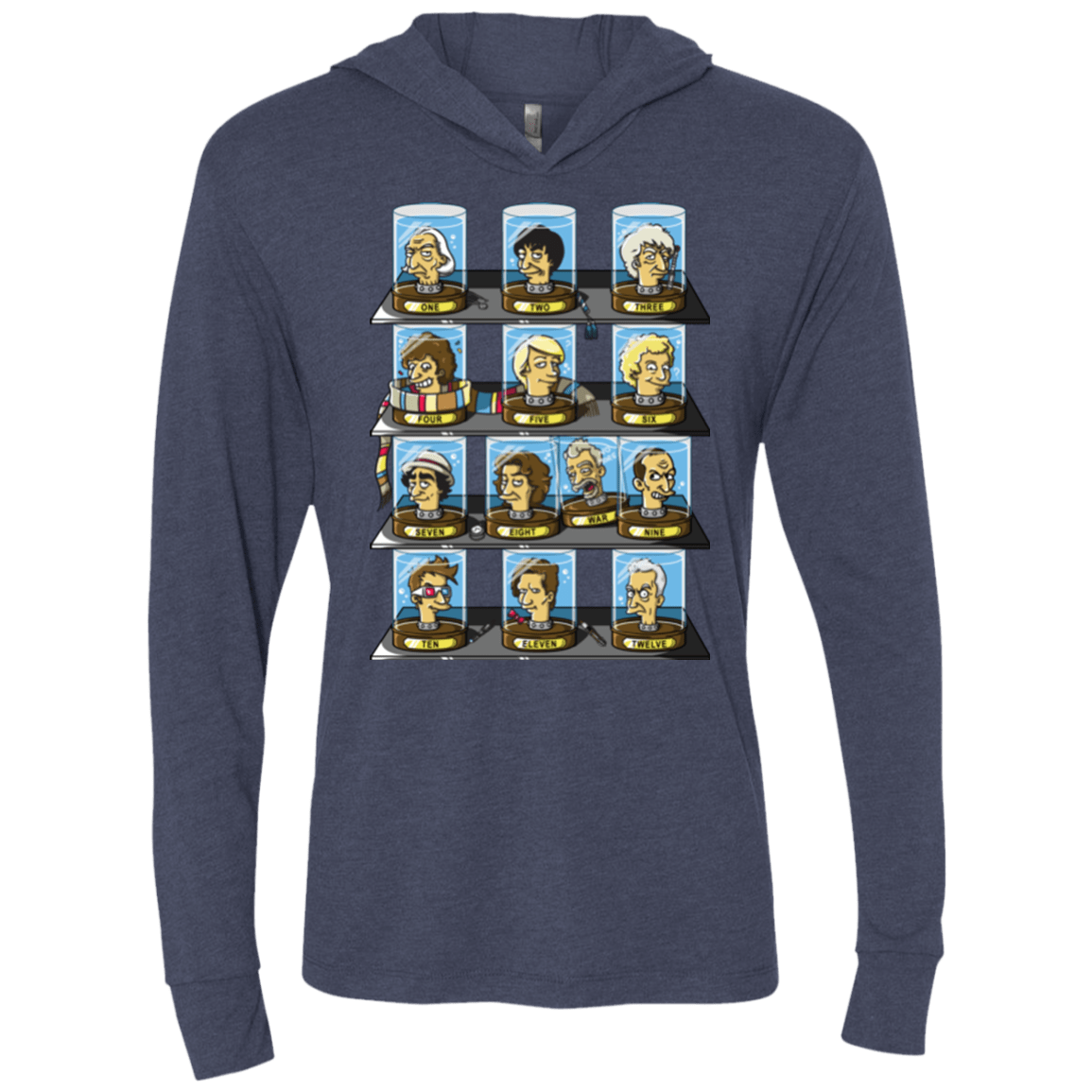 T-Shirts Vintage Navy / X-Small Regen O Rama Triblend Long Sleeve Hoodie Tee