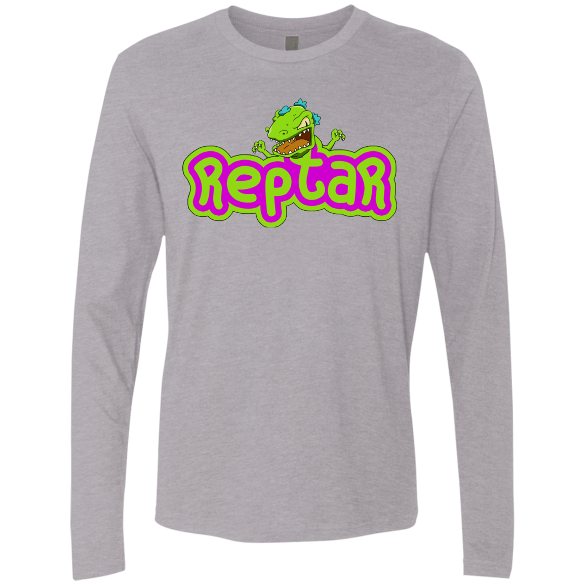 T-Shirts Heather Grey / S Reptar Men's Premium Long Sleeve