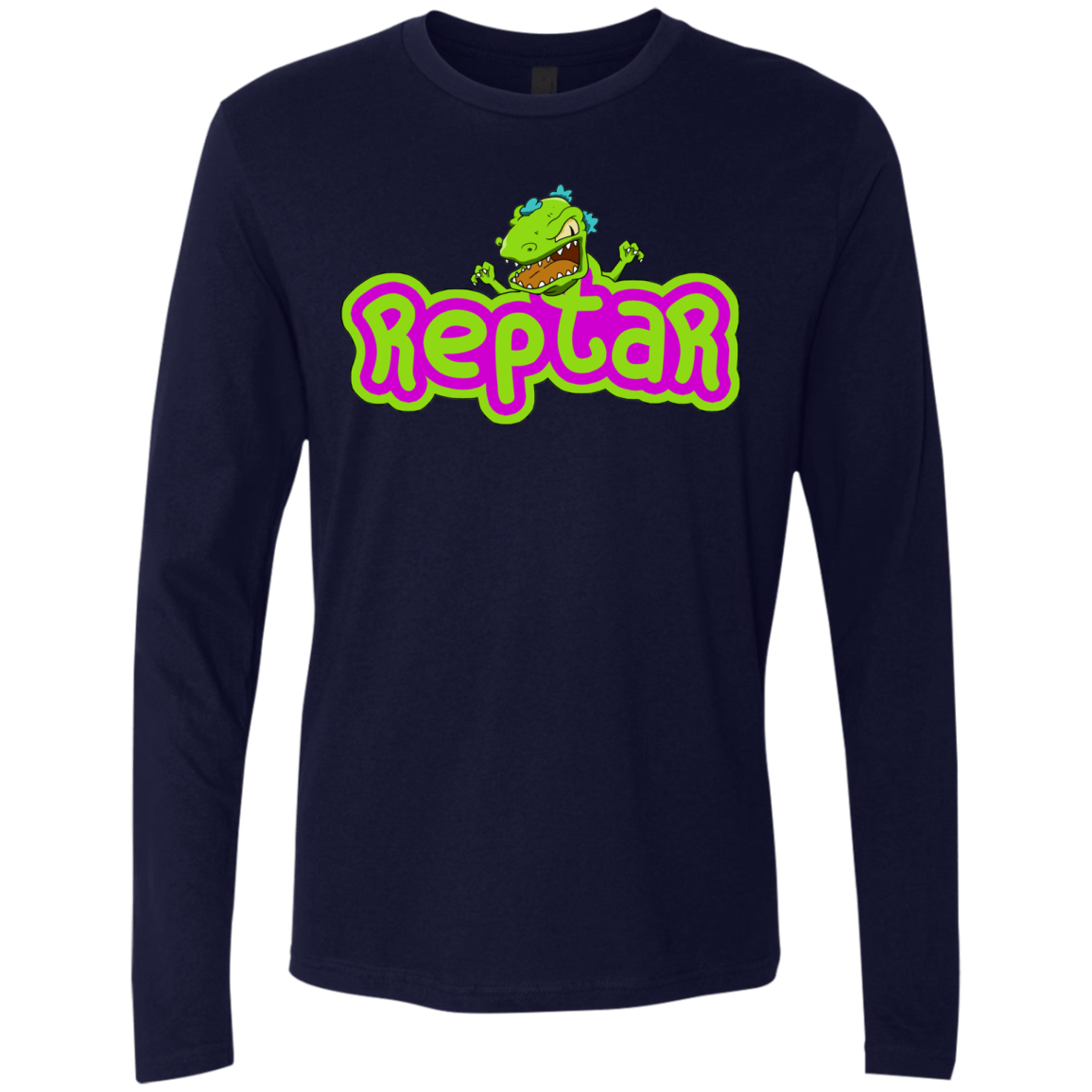 T-Shirts Midnight Navy / S Reptar Men's Premium Long Sleeve