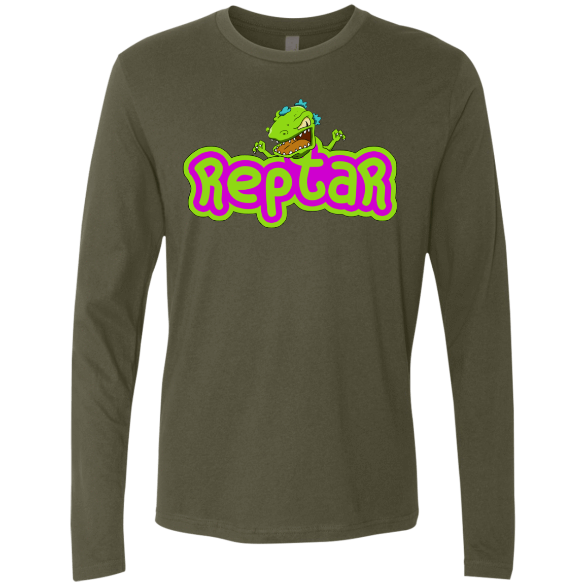 T-Shirts Military Green / S Reptar Men's Premium Long Sleeve