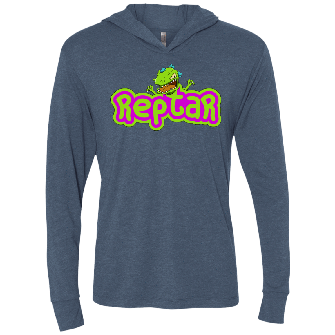 T-Shirts Indigo / X-Small Reptar Triblend Long Sleeve Hoodie Tee