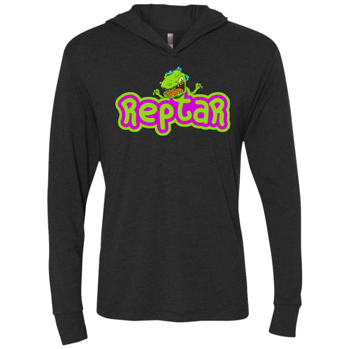 T-Shirts Vintage Black / X-Small Reptar Triblend Long Sleeve Hoodie Tee